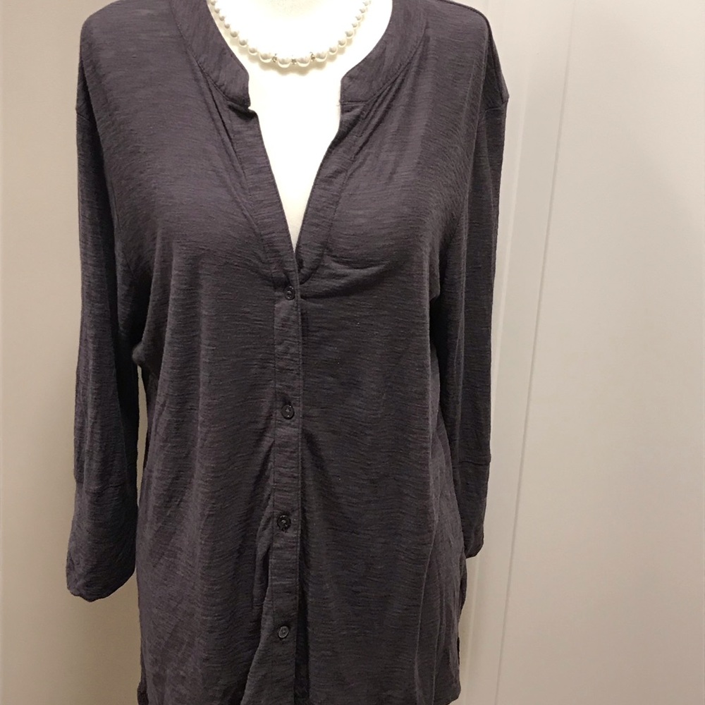 James Perse Collarless Button-Down - image 5